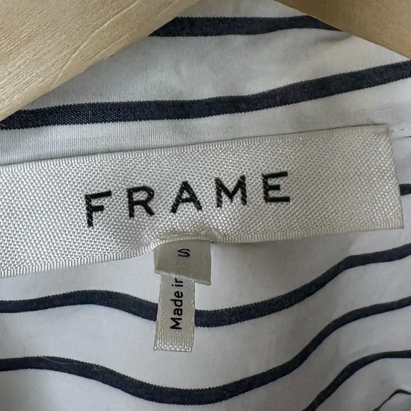 FRAME Oversized Striped Top Size S - Picture 4 of 6